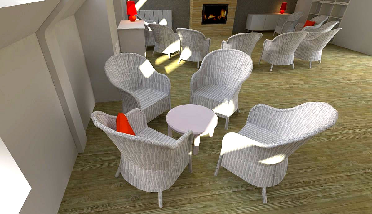 Rénovation EHPAD de la Maison Ferrari à Clamart (92) - Projet du coin salon