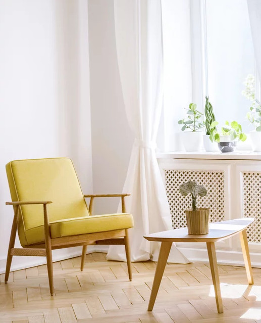 Salon Fauteuil jaune H réduite